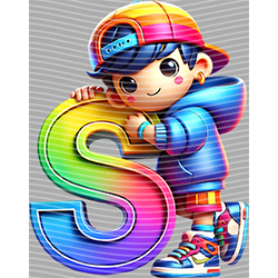 Cartoon letters-CL 664